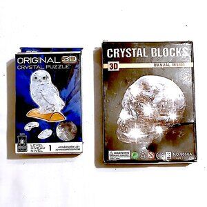 3-D Crystal Puzzles - Owl and Skull